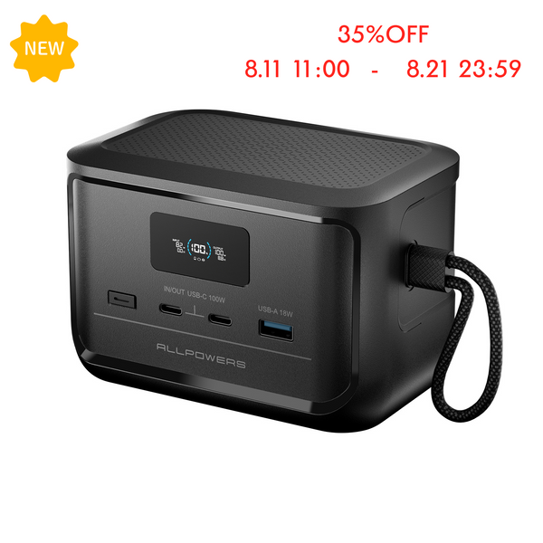ALLPOWERS SOLAX P100 ポータブル電源 （128W 99.2Wh）
