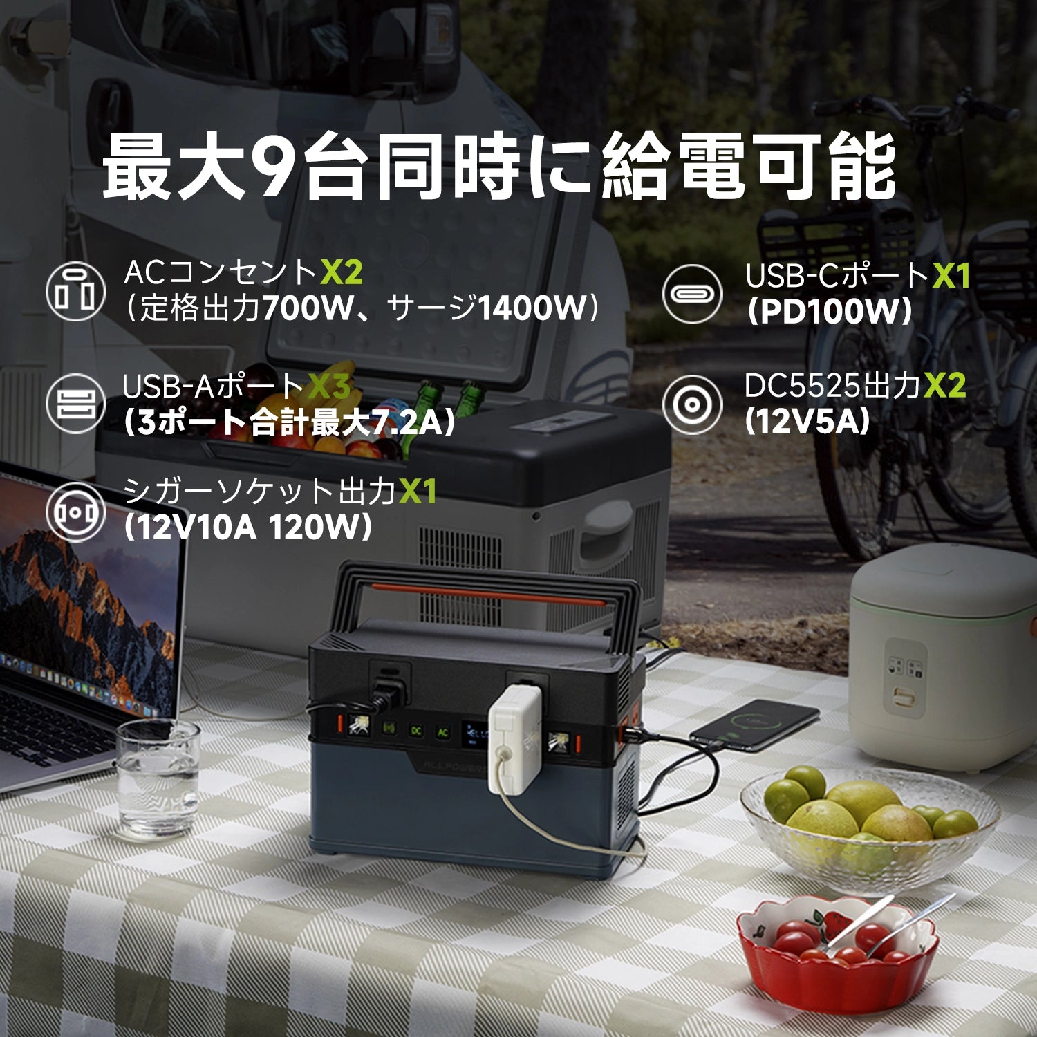 ALLPOWERS S700 ポータブル電源(604Wh/700W) – ALLPOWERS公式サイト ALLPOWERS S700 ポータブル電源(604Wh/700W) – ALLPOWERS公式サイト