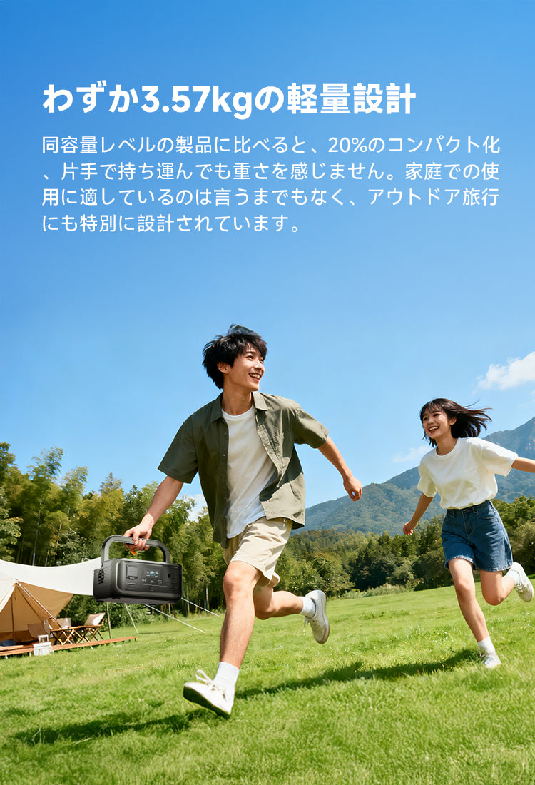 ALLPOWERSポータブル電源VOLIXP300‐3.57kg軽量設計