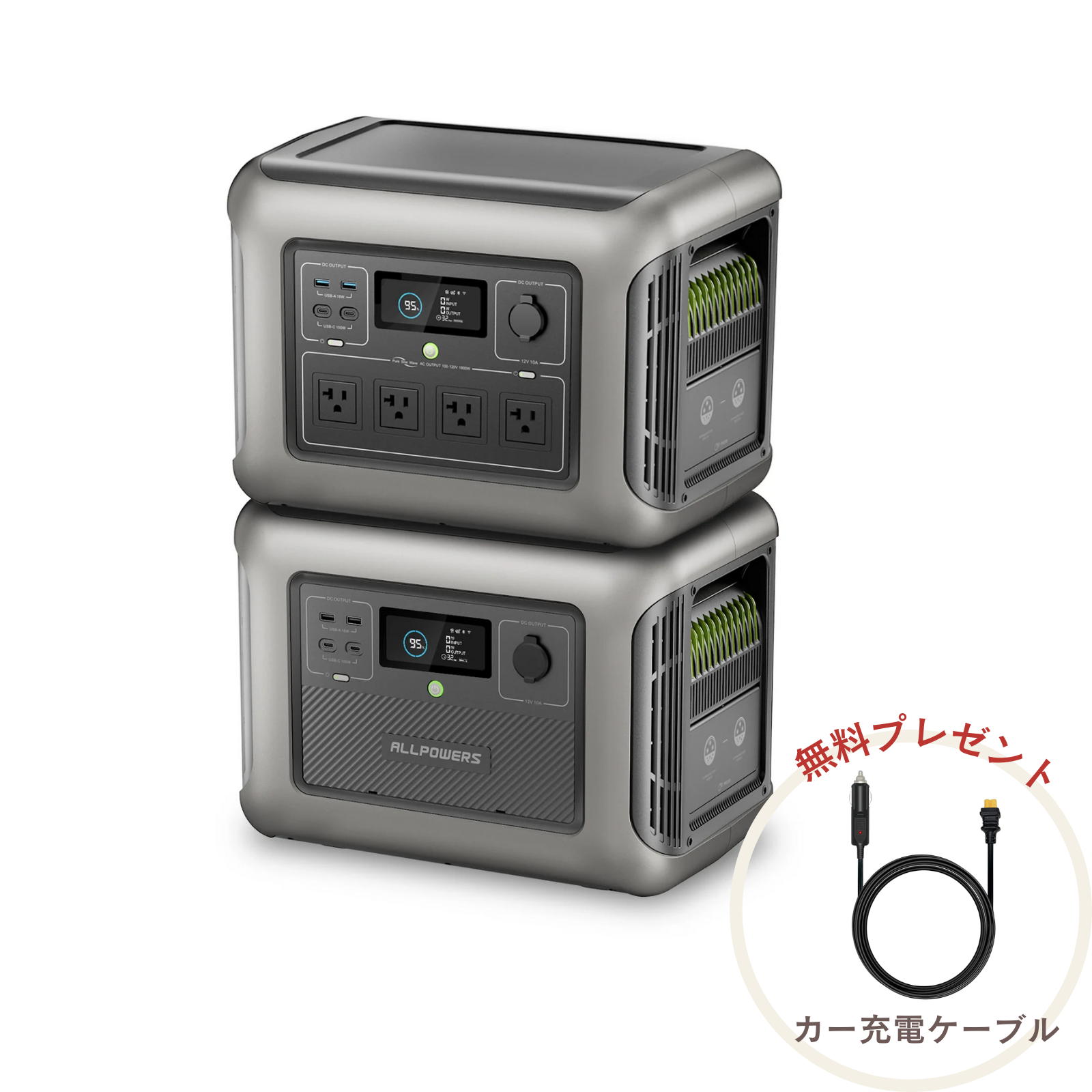 【10月上旬順次出荷】ALLPOWERS大容量ポータブル電源R1500(1152Wh/1800W)